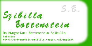 szibilla bottenstein business card